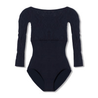 【美品】チャコット　ノーソーイング　レオタード　黒　Mサイズ ノーソイングニット】7分袖レオタード 商品ページ | チャコット