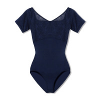 ハーフスリーブレオタード(コバルトブルー-S)