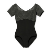 ハーフスリーブレオタード(ボトルグリーン-S)