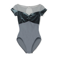 ハーフスリーブレオタード(アッシュグレー-S)