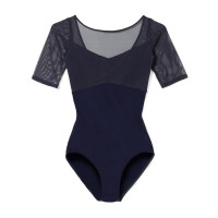 5分袖レオタード(ヴァイオレット-S)