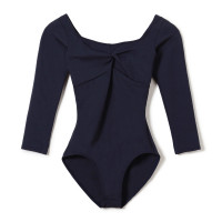 8分袖レオタード(ネイビー-S)