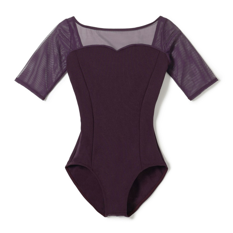★５分袖レオタード(ブラックベリー-S)