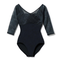 6分袖レオタード(ボトルグリーン-S)