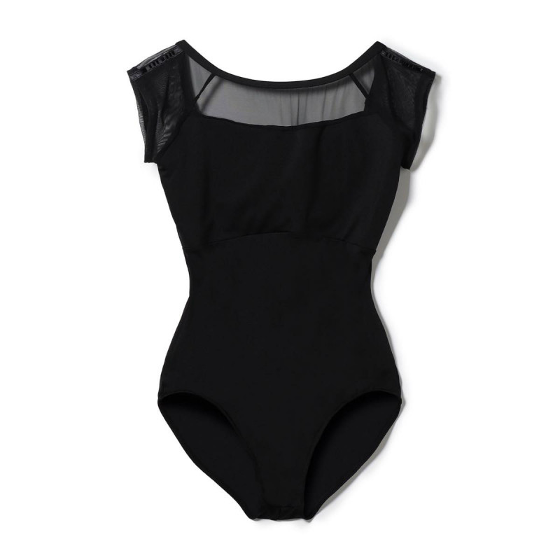 フレンチスリーブレオタード(ブラック-S)