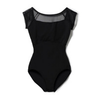 フレンチスリーブレオタード(ブラック-S)