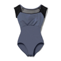 フレンチスリーブレオタード(アイアンブルー-S)