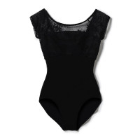 フレンチスリーブレオタード(ブラック-S)