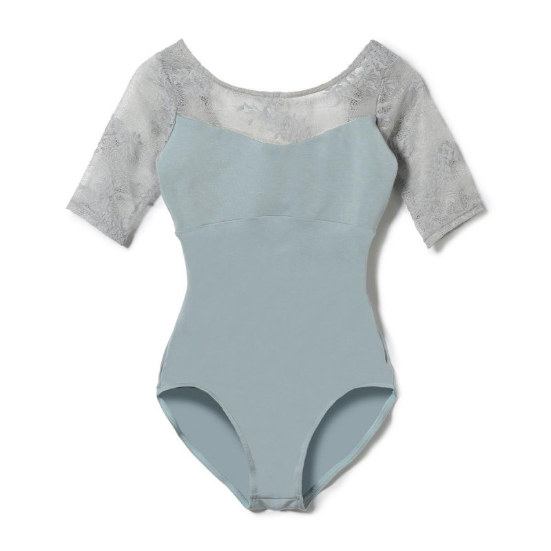 ハーフスリーブレオタード(アクアグリーン-S)