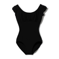 パフスリーブレオタード(ブラック-S)