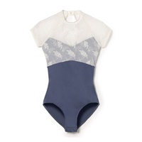 ハイネックレオタード(ブルー-S)