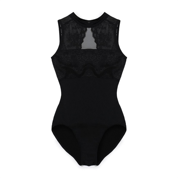 ハイネックレオタード(ブラック-Ｓ)