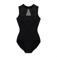 ハイネックレオタード(ブラック-Ｓ)