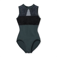 ハイネックレオタード(ボトルグリーン-Ｓ)