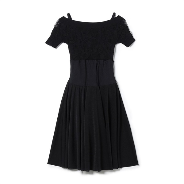 スカート付レオタード(ブラック-S)