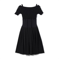 スカート付レオタード(ブラック-S)