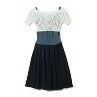 スカート付レオタード(エメラルドグリーン-S)