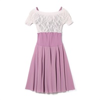 スカート付レオタード(グレイッシュライラック-S)