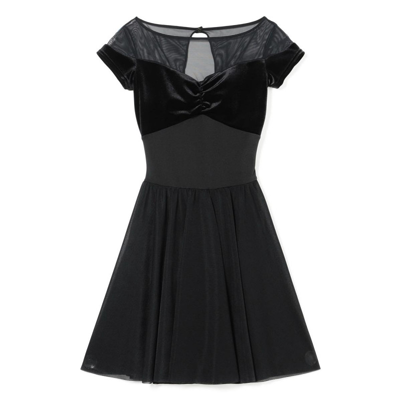 スカート付レオタード(ブラック-S)