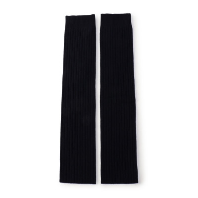 カシミヤニットレッグウォーマー(ネイビー-フリー)