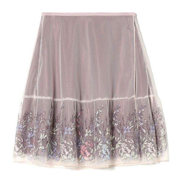 巻きスカート(グレイッシュライラック-M)