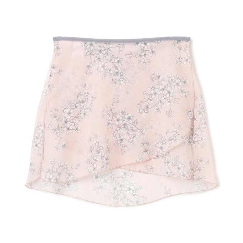 【MAY NAGAHISA】巻きスカート(ピンクプリント-M)