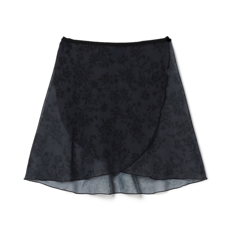 巻きスカート(ダークグレープリント-フリー)