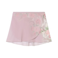 【MAY NAGAHISA】巻きスカート(グレイッシュローズプリント-M)