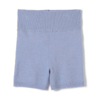 ニットショートパンツ(スカイブルー-M)
