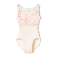 【MAY NAGAHISA】ジュニア ノースリーブレオタード(ホワイトプリント-130)