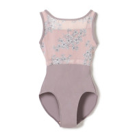 【MAY NAGAHISA】ジュニア ノースリーブレオタード(ピンクプリント-130)