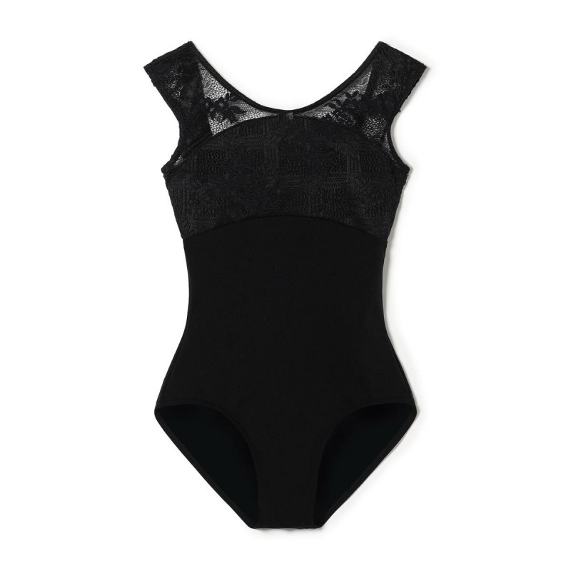 フレンチスリーブレオタード(ブラック-130)