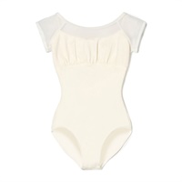 フレンチスリーブレオタード(オフホワイト-130)