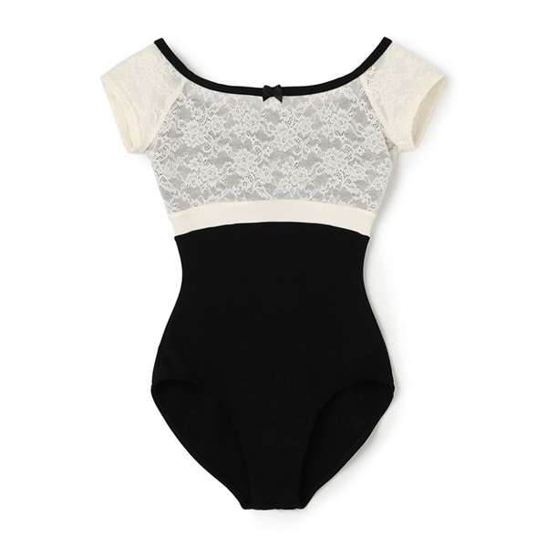 フレンチスリーブレオタード(ブラック-130)