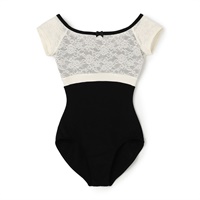 フレンチスリーブレオタード(ブラック-130)