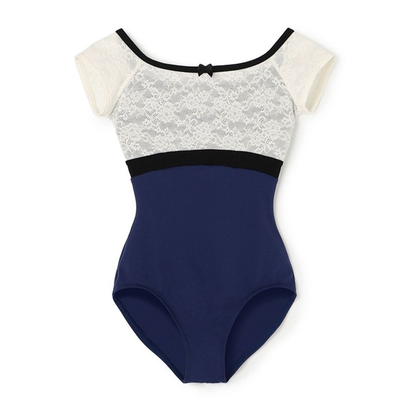 フレンチスリーブレオタード(ネイビー-130)
