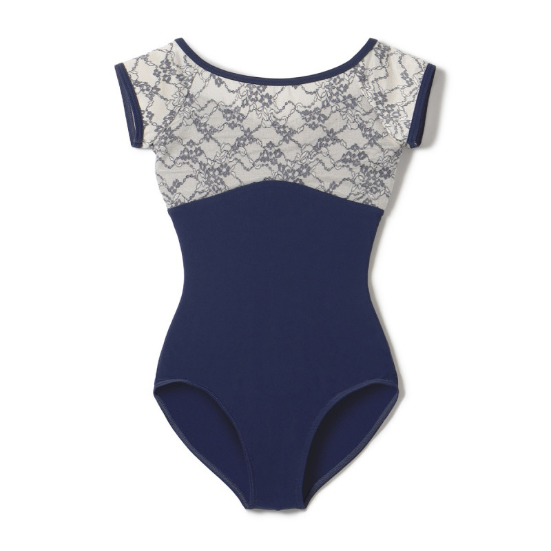 フレンチスリーブレオタード(ネイビー-130)