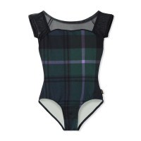 ジュニア フレンチスリーブレオタード(コバルトブループリント-140)