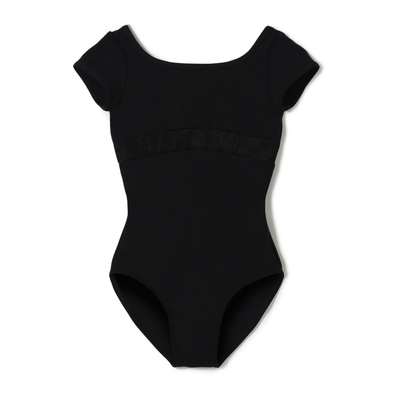 試着のみ！チャコットキャップスリーブレオタード Mネイビー×ホワイトレース ☆キャップスリーブレオタード 商品ページ | チャコットオンラインショップ