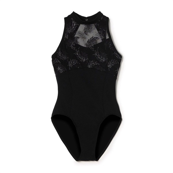 ハイネックレオタード(ブラック-130)