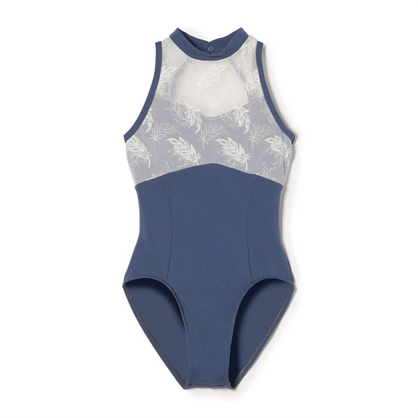 ハイネックレオタード(ブルー-140)