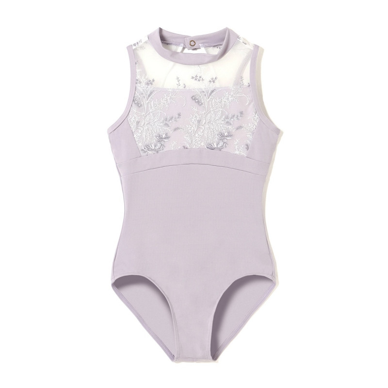 ハイネックレオタード(パールグレー-130)