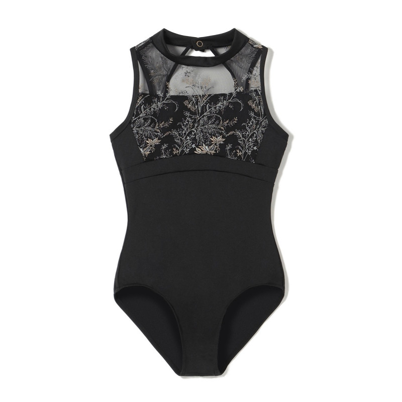 美品◎チャコット　レオタード130cm チャコット 新品 レオタード 130 ジュニア レース 袖付き 袖あり