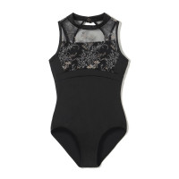 ハイネックレオタード(ブラック-130)