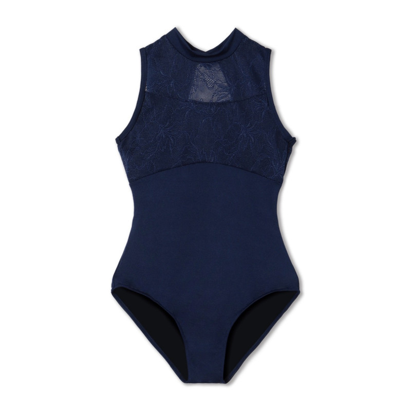 ハイネックレオタード(コバルトブルー-130)