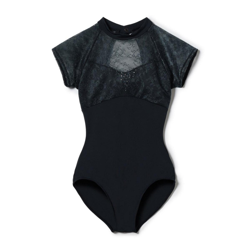 ハイネックレオタード(ボトルグリーン-130)