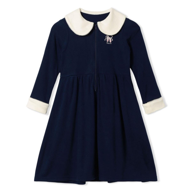 ジップアップワンピース(ネイビー-110)
