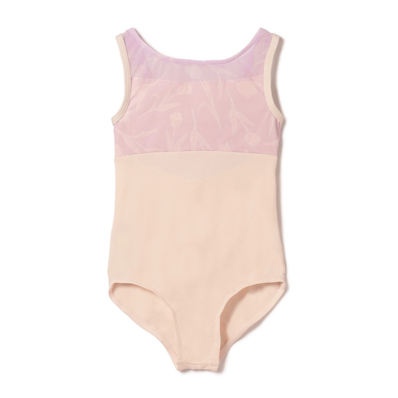 ★ノースリーブレオタード(ロイヤルピンクプリント-120)