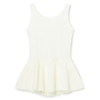 【はじめての１枚にもおすすめ】スカート付レオタード(オフホワイト-100)