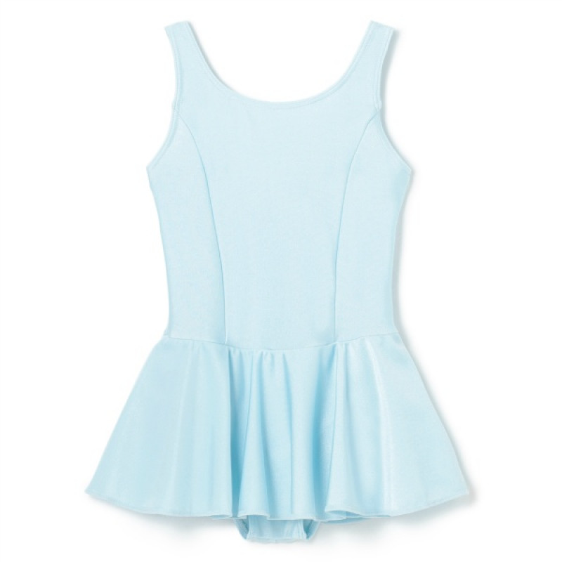 【はじめての１枚にもおすすめ】スカート付レオタード(ベビーブルー-100)